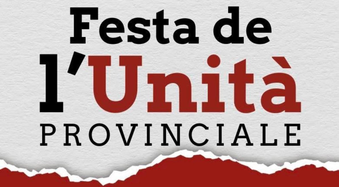 Dal 19 al 21 settembre 2025 torna a Fara in Sabina la Festa de L’Unità Provinciale