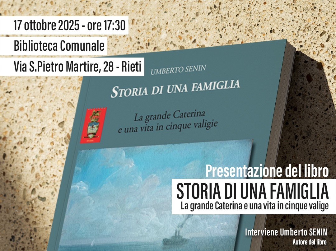 “Storia di una famiglia. La grande Caterina e una vita in cinque valigie”: alla Paroniana il 17 ottobre la presentazione del libro di Umberto Senin