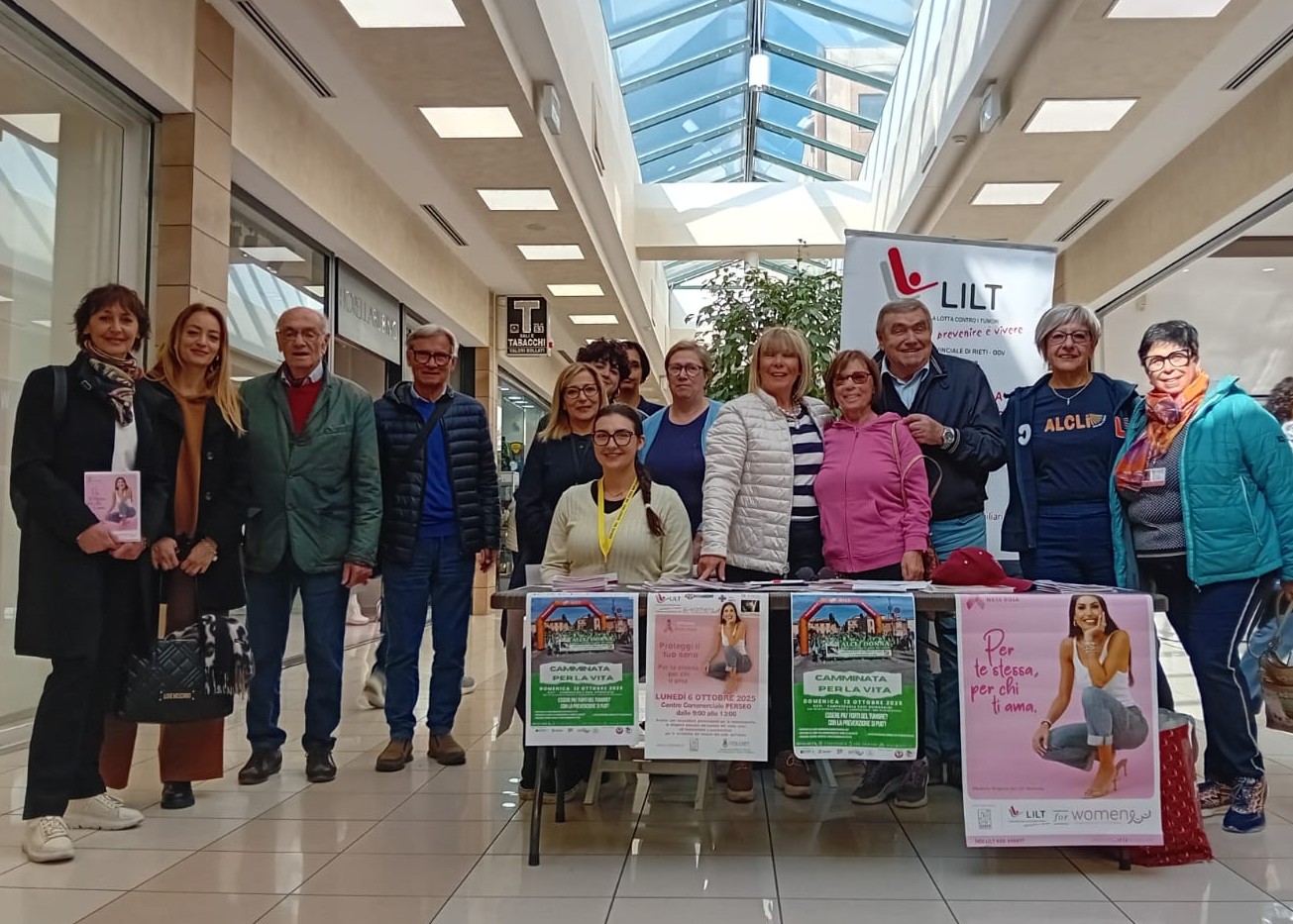 “Proteggi il tuo seno”: al Centro Commerciale Perseo Asl, Lilt e Alcli unite per la prevenzione dei tumori nel mese dell’Ottobre Rosa