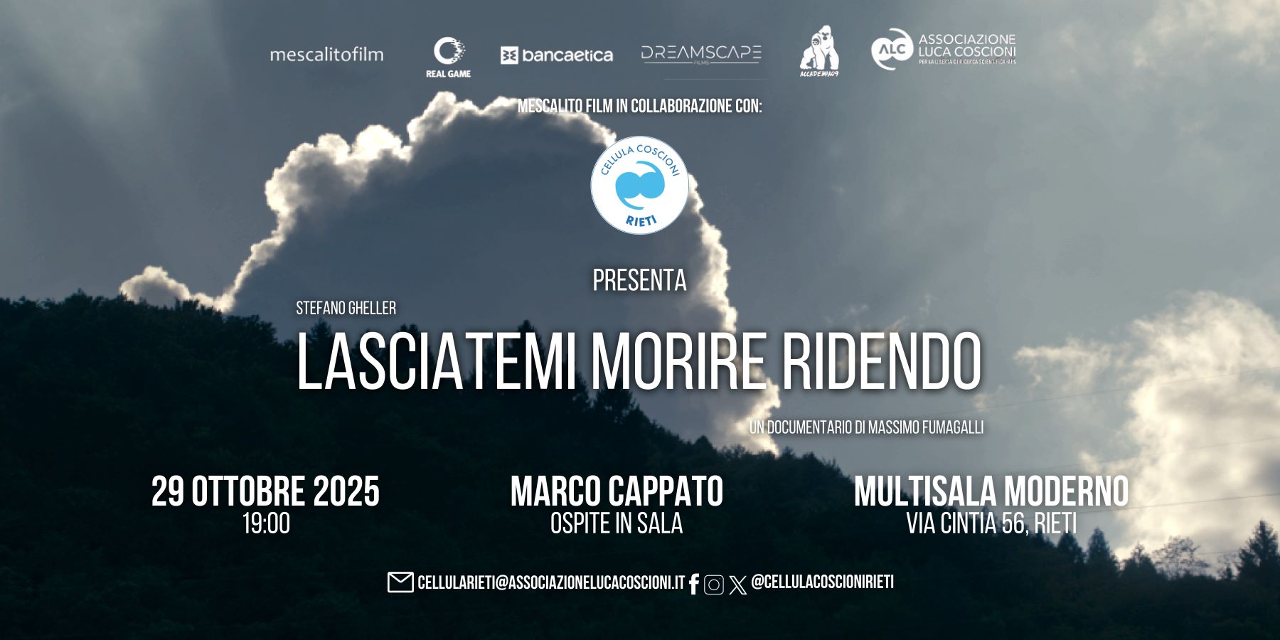Lasciatemi morire ridendo: al Moderno il docufilm su Stefano Gheller, ospite Marco Cappato