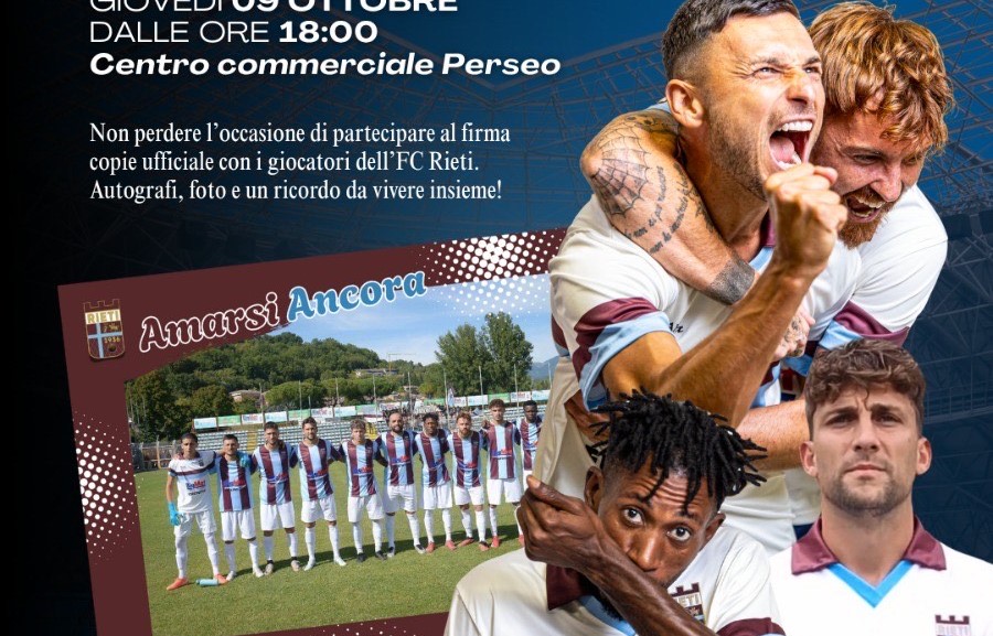 Incontra i tuoi campioni: appuntamento con i giocatori dell’Fc Rieti