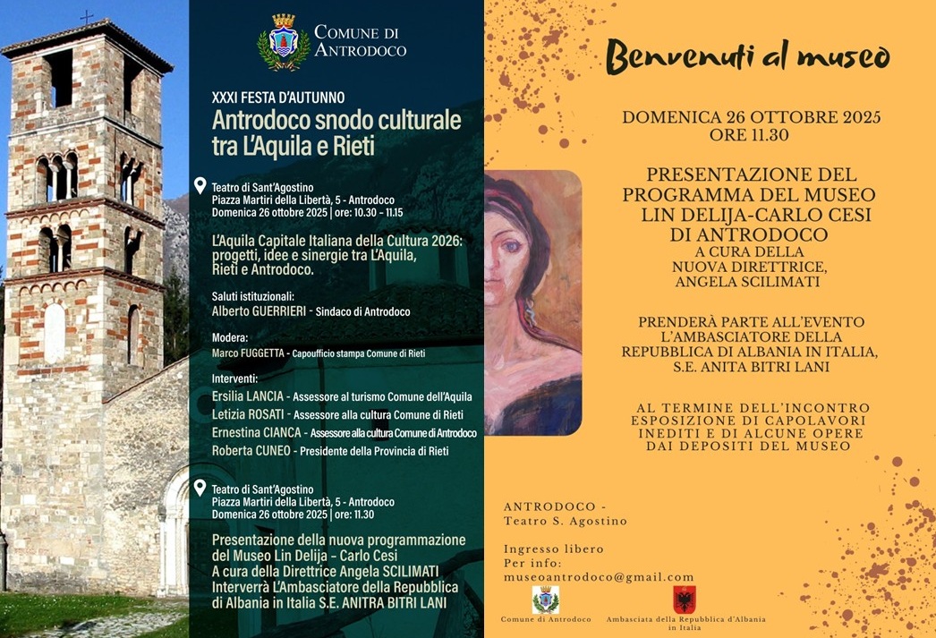 L’Aquila Capitale Italiana della Cultura 2026: domenica 26 approfondimento a Antrodoco