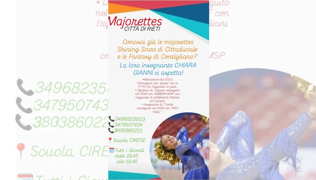 Nasce il gruppo Majorettes Città di Rieti: tutte le info