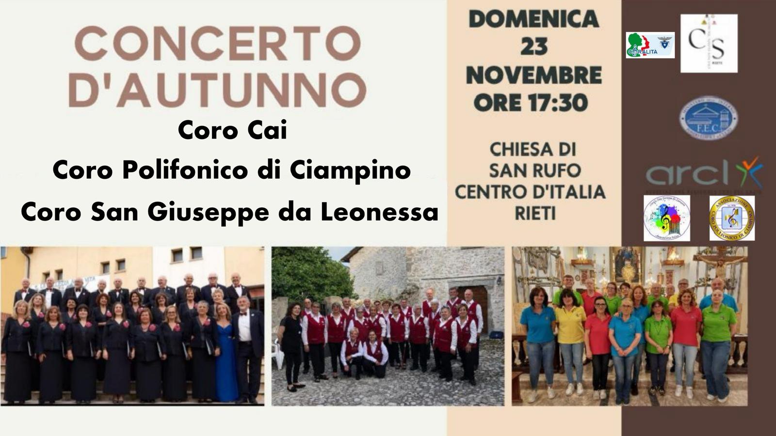 Concerto d’Autunno: a Rieti tre cori insieme per celebrare la musica come legame sociale e patrimonio culturale