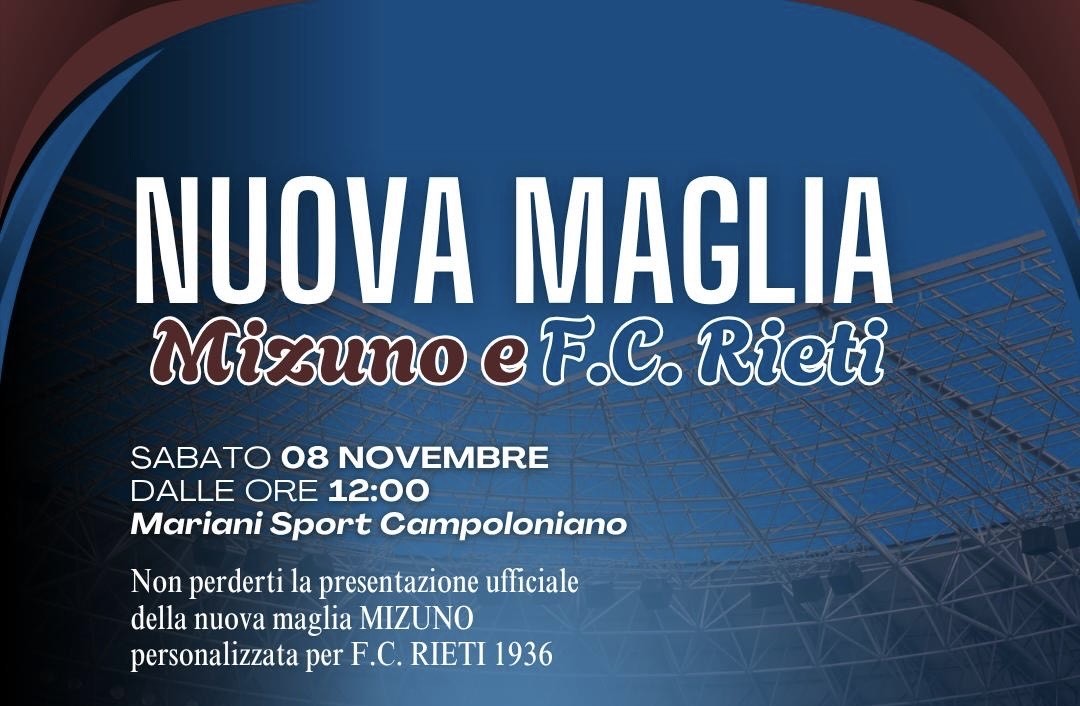 Presentazione nuova maglia Mizuno – FC Rieti 1936
