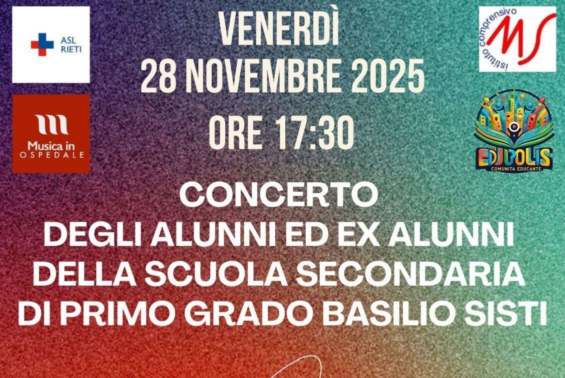 Concerto degli alunni ed ex alunni della Scuola “Basilio Sisti” – Musica in Ospedale