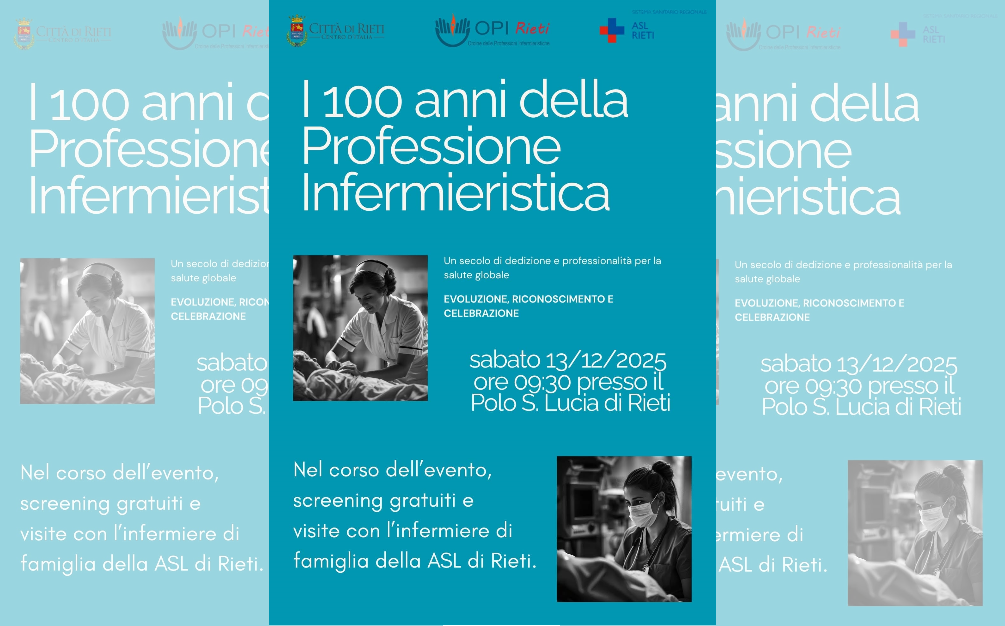 Sabato 13, al Polo Santa Lucia “I 100 anni della Professione Infermieristica”