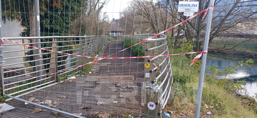 Ponte pedonale San Francesco, iniziato l’intervento di messa in sicurezza
