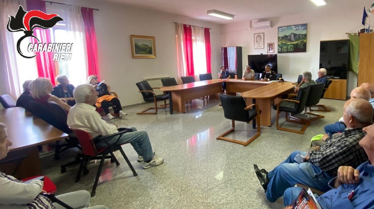 Campagna informativa prevenzione furti e truffe: i Carabinieri della stazione di Collalto Sabino incontrano i cittadini della giurisdizione