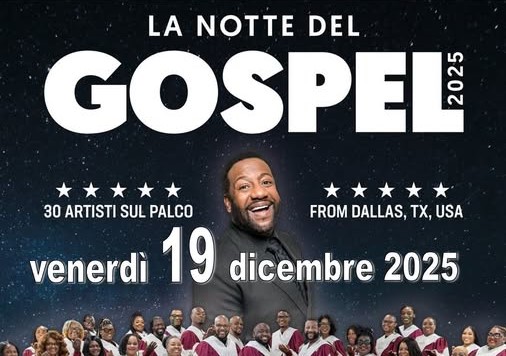 La Notte del Gospel per festeggiare l’atmosfera del Natale: 30 artisti in arrivo da Dallas