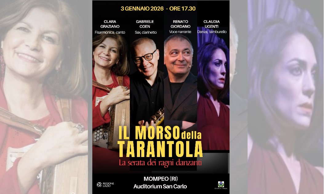 Sabato 3 gennaio a Mompeo “Il morso della Tarantola”