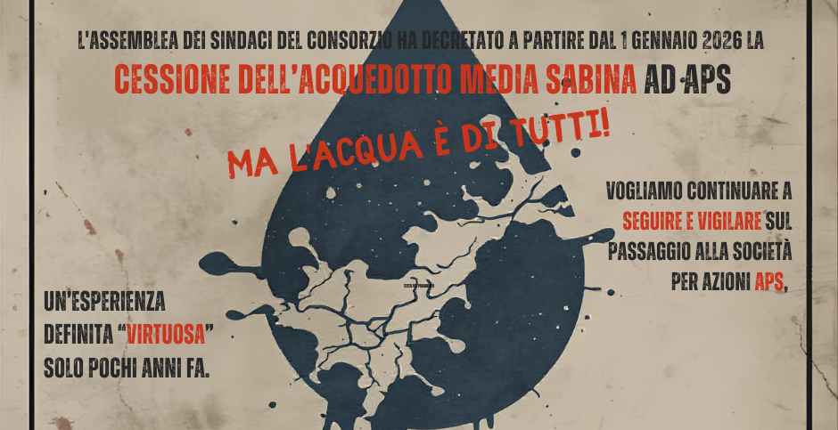 Petizione ignorata, il Comitato convoca un’assemblea sulla gestione idrica