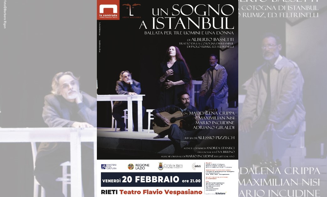 Per “L’Aquila 2026, una grande avventura per Rieti”, arriva al Teatro lo spettacolo “Un sogno a Istanbul”