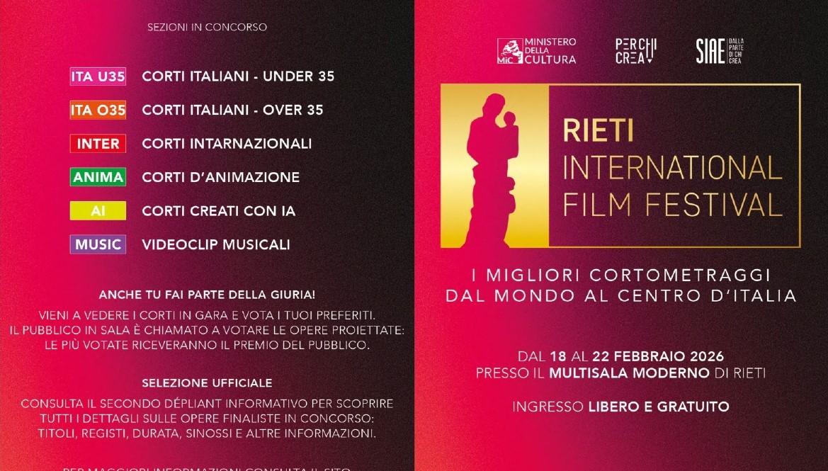 Al via il Rieti International Film Festival: da domani cinque giorni di cinema indipendente