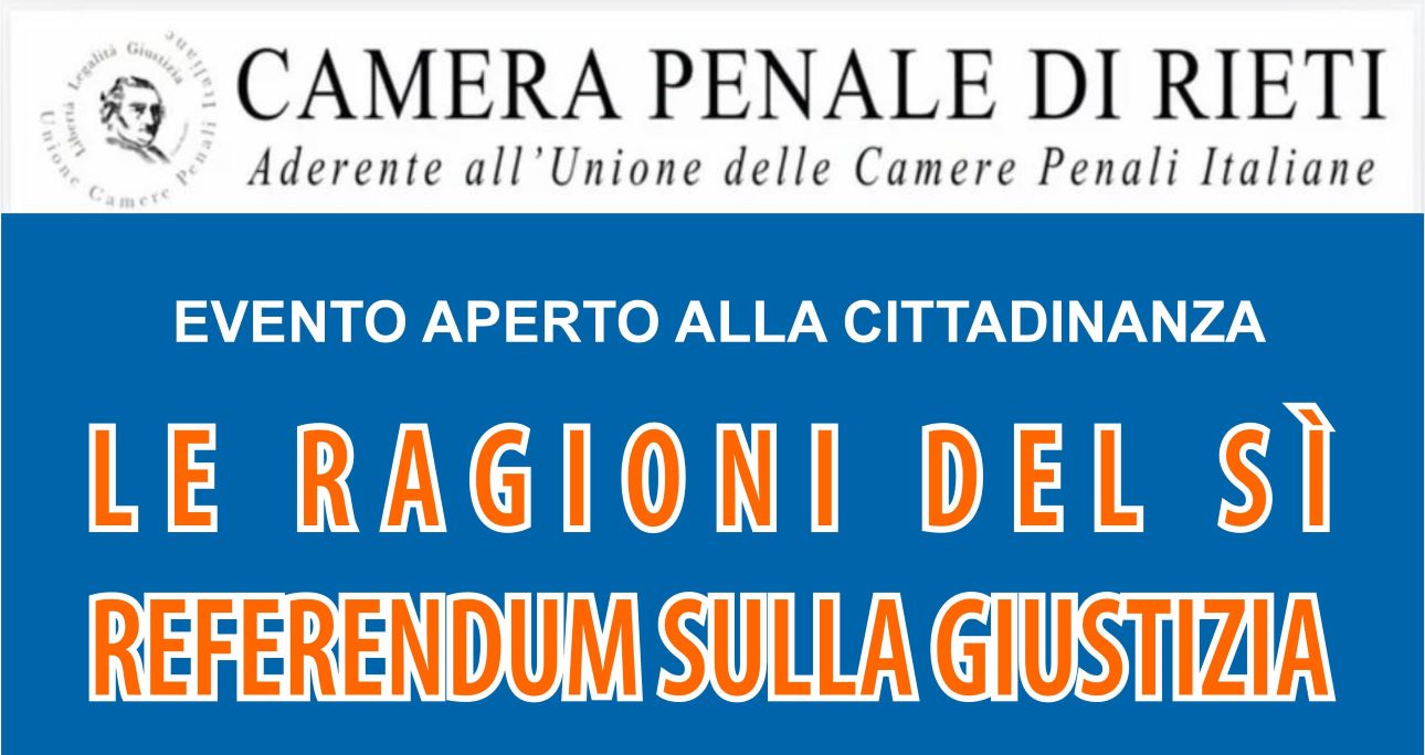 Incontro aperto alla cittadinanza sul referendum giustizia: “Le ragioni del Sì”