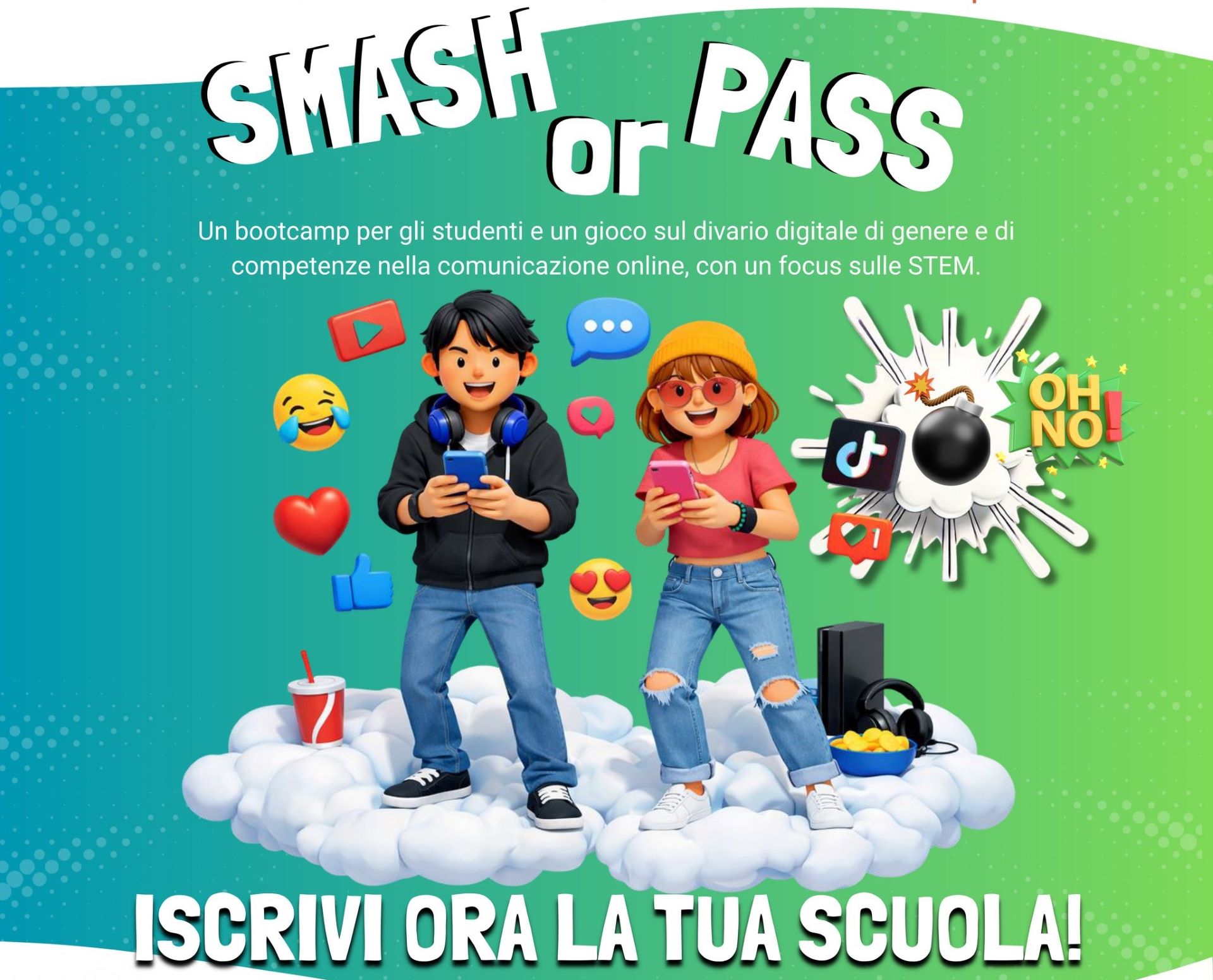 Torna Smash or Pass: la formazione gratuita sul divario digitale e di competenze per scuole e ITS Academy