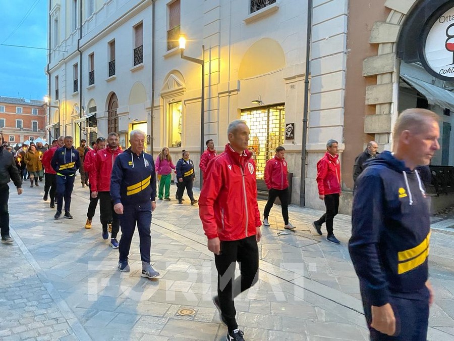 La fiaccola benedettina attraversa Rieti il 19 marzo