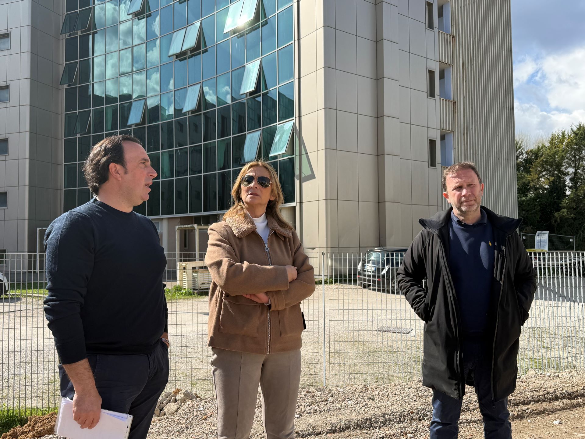 Il Presidente Cuneo al cantiere della palestra dell’Istituto Costaggini di Rieti