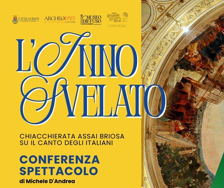 L’Inno Svelato di Michele D’Andrea al Teatro di Rieti. Appuntamento martedì 14 aprile