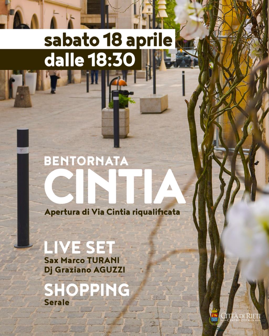 Completamento dei lavori in via Cintia, sabato 18 aprile una serata tra musica e shopping