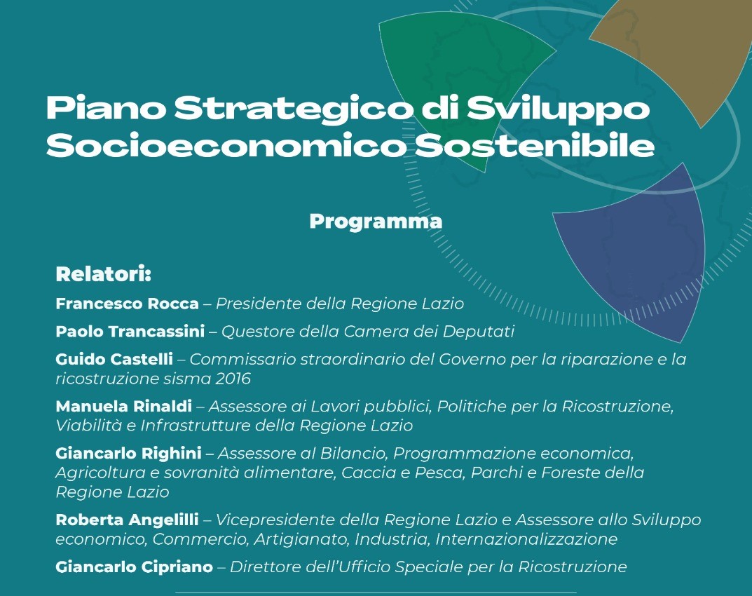 Sisma Amatrice, la Regione Lazio presenta il “Piano strategico di sviluppo socioeconomico del Cratere sismico laziale”