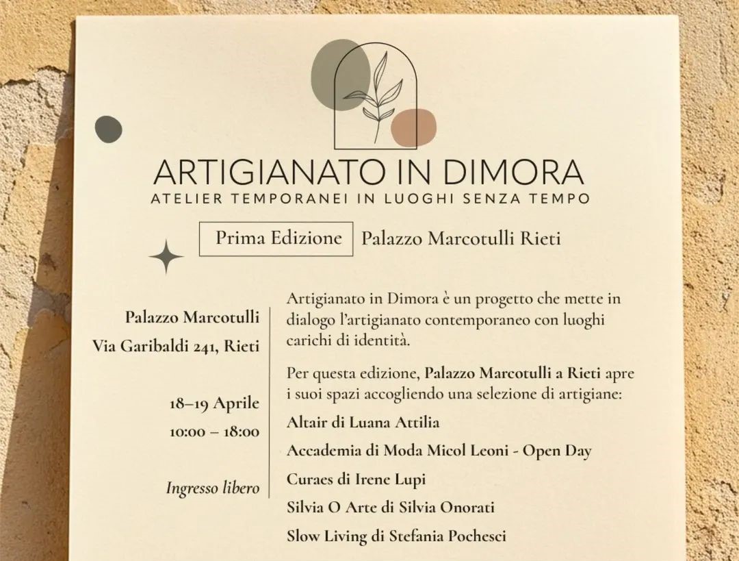 “Artigianato in Dimora” e Mercato del terzo weekend del mese