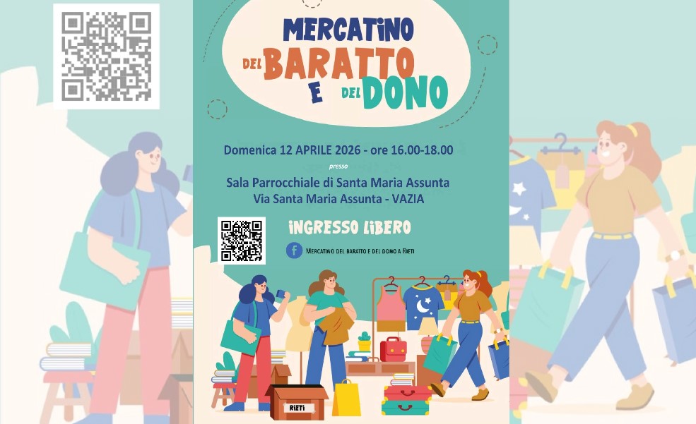 Domenica 12 aprile, torna il Mercatino del Baratto e del Dono