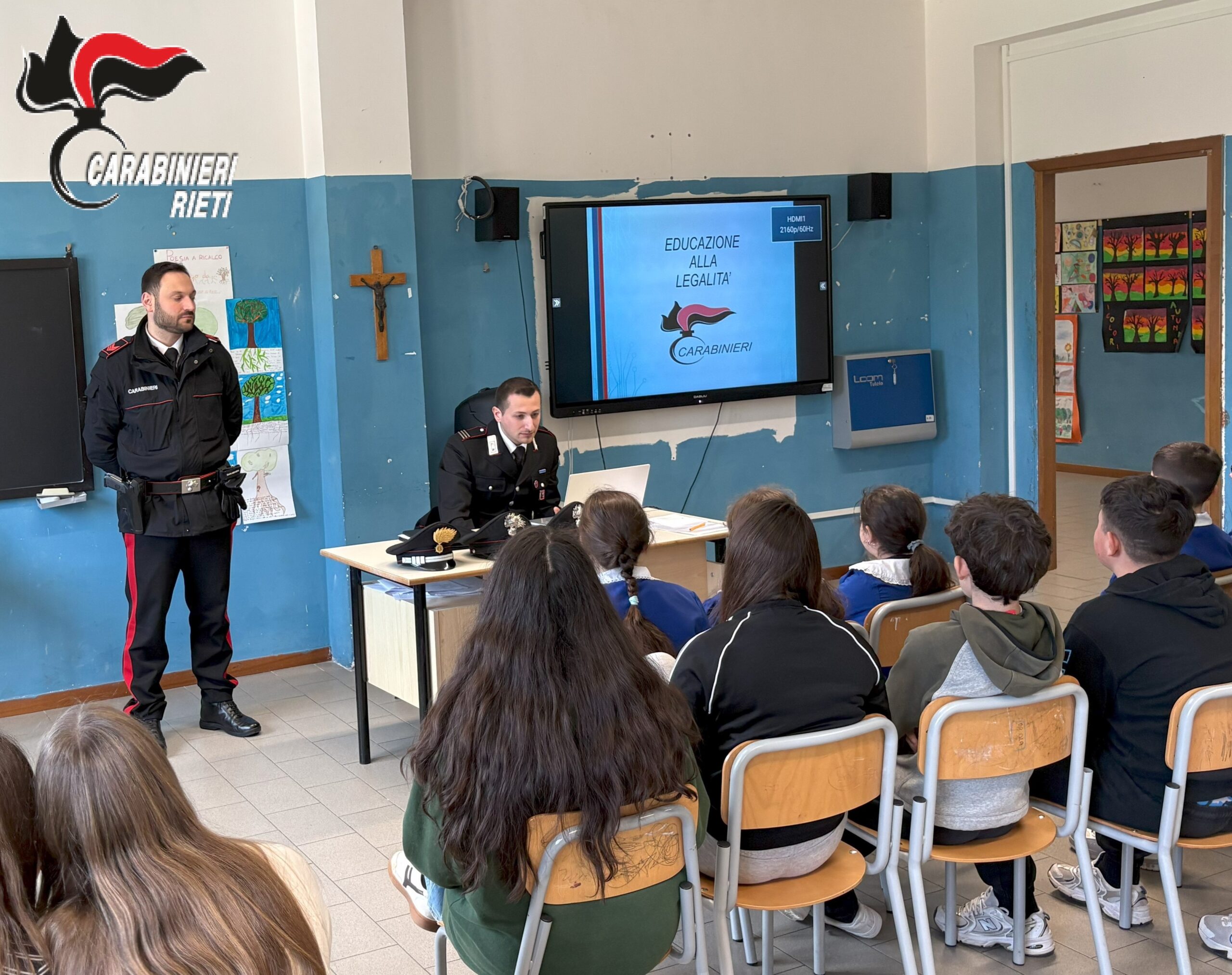 “Cultura della legalità”. La stazione Carabinieri di Rocca Sinibalda incontra gli studenti