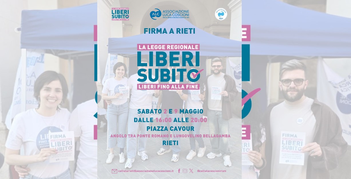 “Liberi Subito”: continua la raccolta firme. Si cercano volontari per la raccolta firme