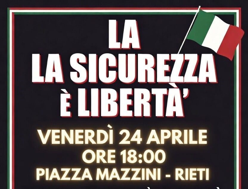 Area Rieti sposta la manifestazione al 24 aprile