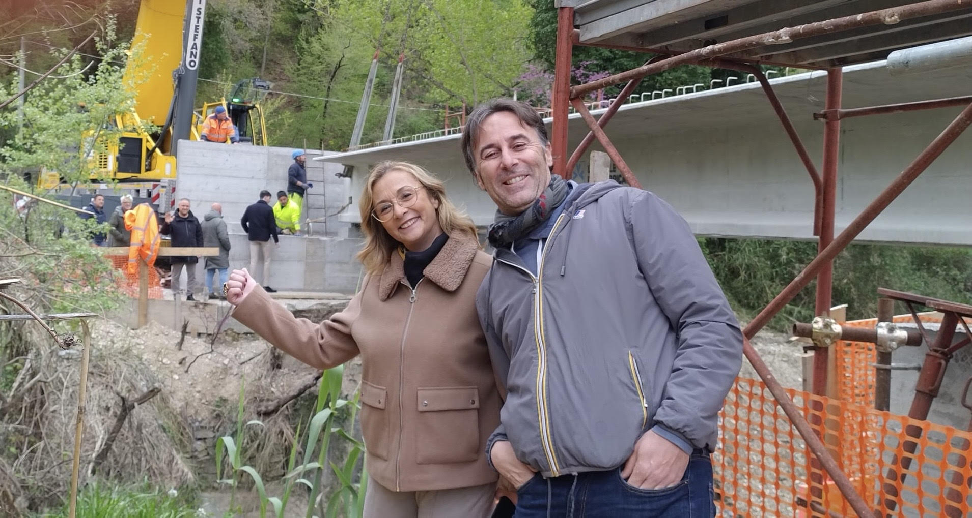 Fara in Sabina, sopralluogo ai cantieri del nuovo ponte di Campomaggiore