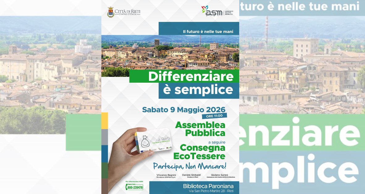 Raccolta differenziata Centro Storico: sabato 9 assemblea pubblica