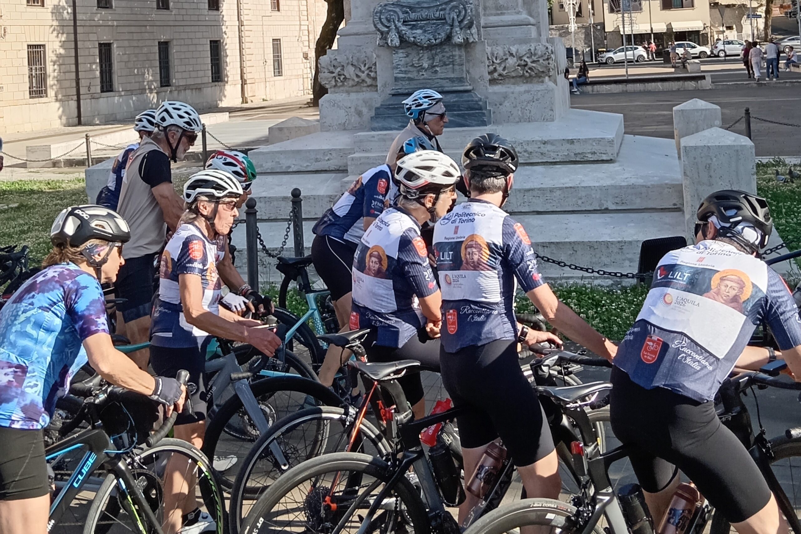 Cicloturisti di “Arte e Bici” accolti a Cittaducale e Rieti nella prima tappa verso Assisi