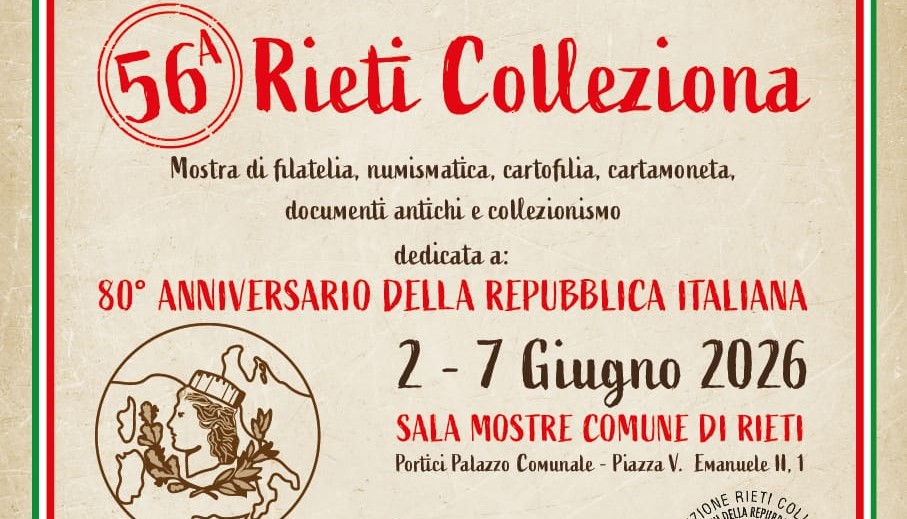 80 anni della Repubblica: prende il via la 56ma ediz. di ‘Rieti-Colleziona’