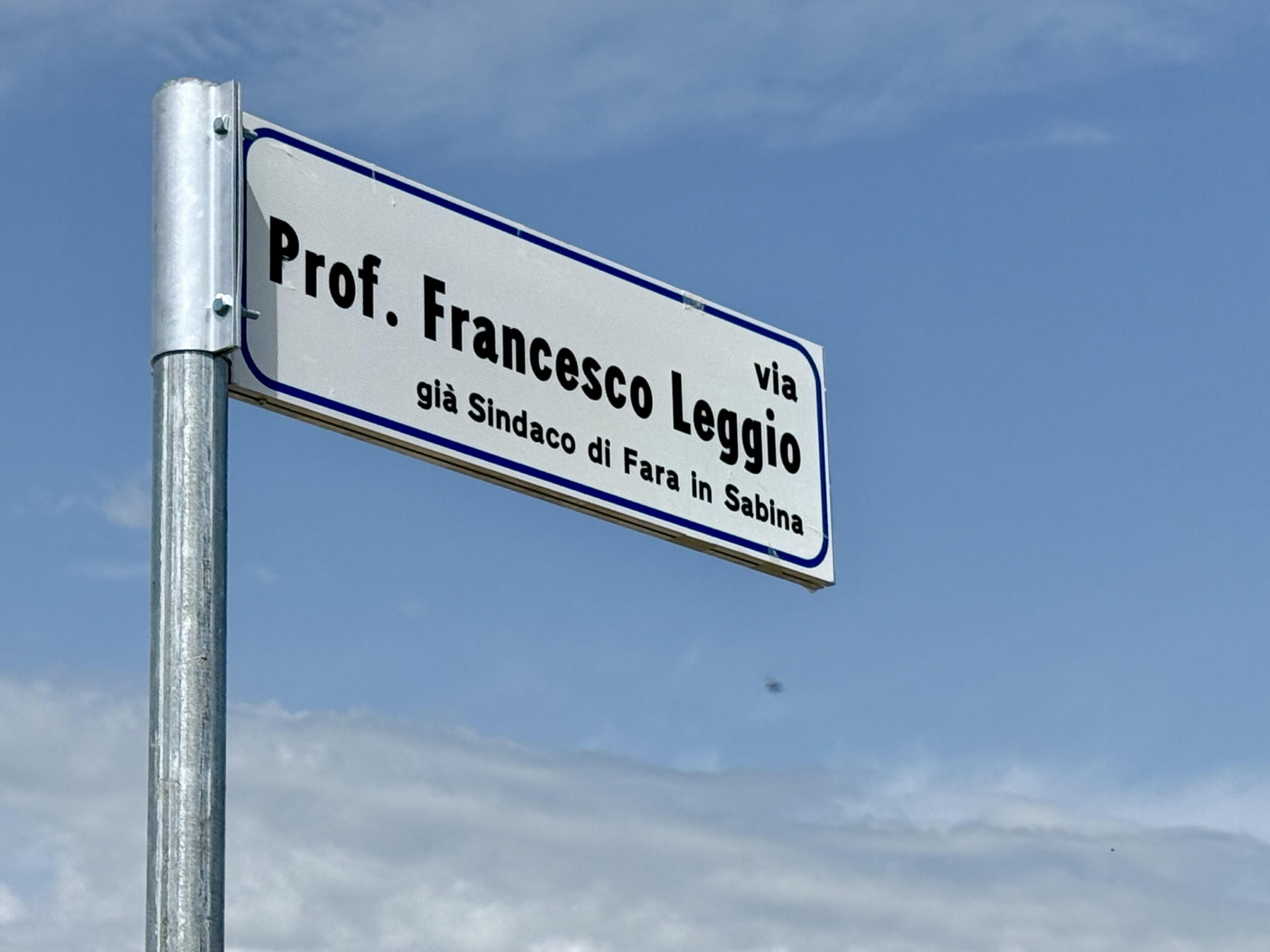 Fara in Sabina ,una via in memoria di Francesco Leggio