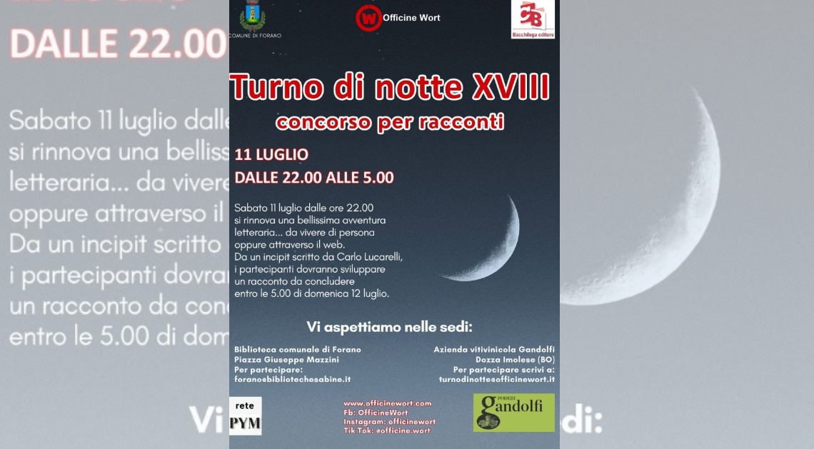 Concorso letterario Turno di notte a Forano Concorso letterario Turno di notte a Forano