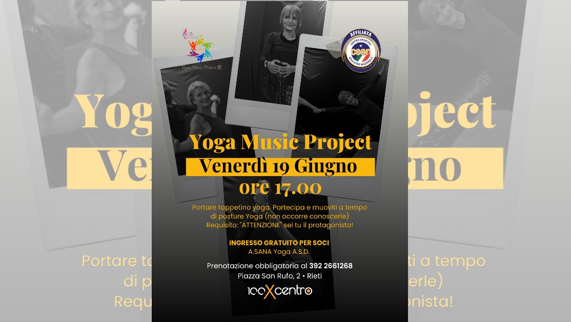 A 100xcentro “Yoga Music Project, quando la musica incontra il movimento consapevole”