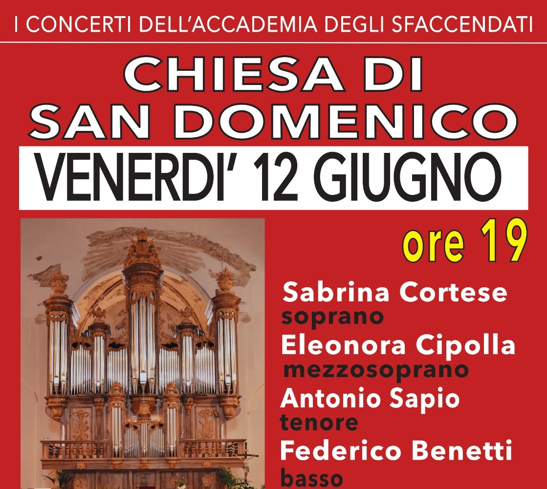 Concerto in San Domenico , venerdi’ 12 Giugno