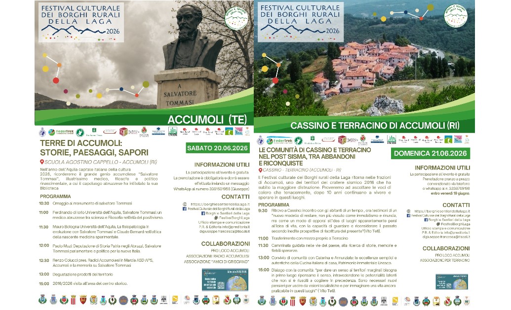 Festival Borghi Rurali della Laga 2026: cultura, storia e comunità nel ricordo del sisma del 2016