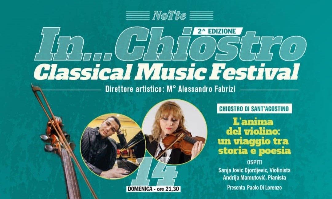 In…Chiostro in Musica: primo appuntamento  “L’anima del violino: un viaggio tra storia e poesia”