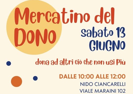 Un Mercatino del Dono all’Asilo Nido Ciancarelli