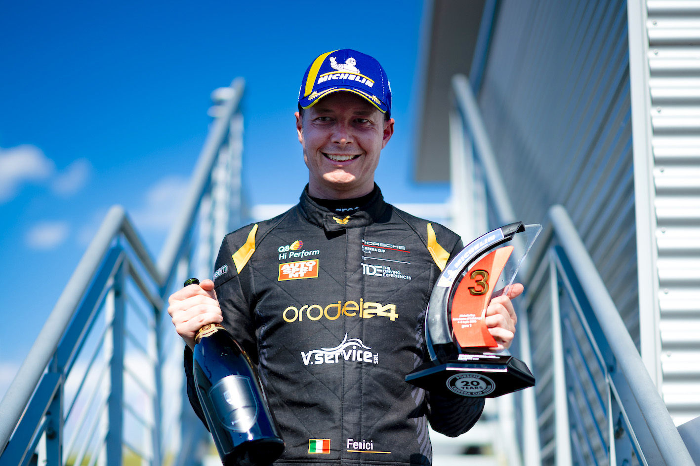 Fenici centra due podi nella “sua” Vallelunga in Carrera Cup