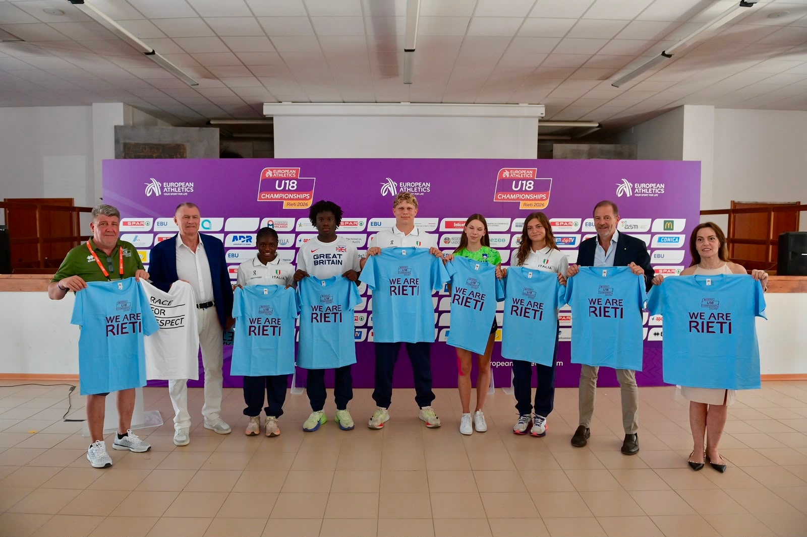 Europei U18 Rieti2026 magliette ai protagonisti Europei U18 Rieti2026