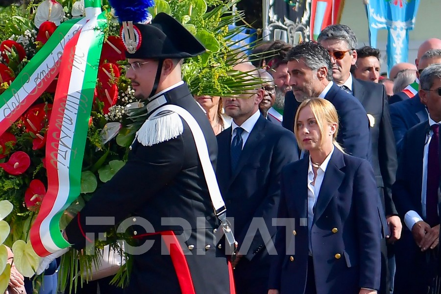 Giorgia Meloni decennale sisma Amatrice foto Francesco Patacchiola Giorgia Meloni decennale sisma Amatrice foto Francesco Patacchiola