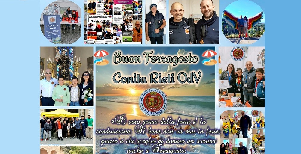 I volontari del CONITA Rieti OdV non si fermano neanche a Ferragosto: buona festa anche ai meno fortunati