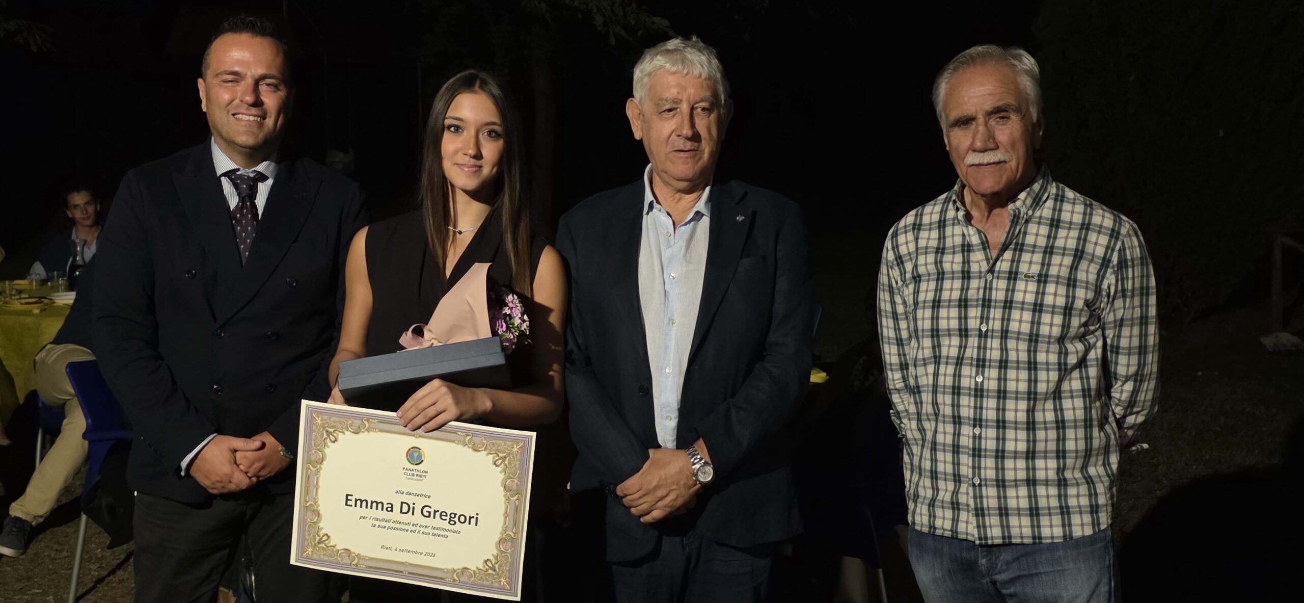 Sport, talento ed eleganza: il Panathlon Club Rieti premia la giovane danzatrice Emma Di Gregorio