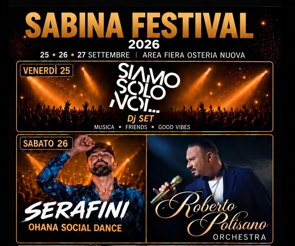 Sabina Festival 2026: tre giorni tra tradizioni, eccellenze, sport, cultura e spettacolo