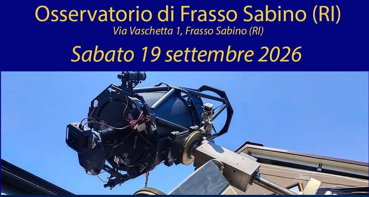 Inaugurazione del nuovo telescopio all’Osservatorio di Frasso Sabino