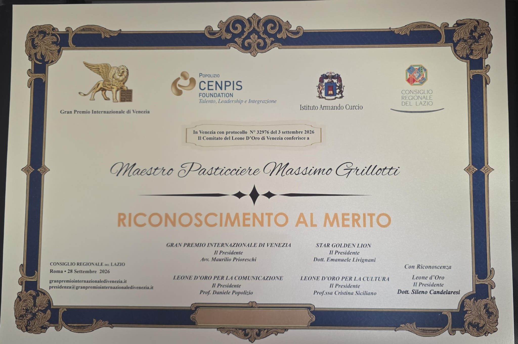 Confartigianato Imprese Rieti festeggia Massimo Grillotti