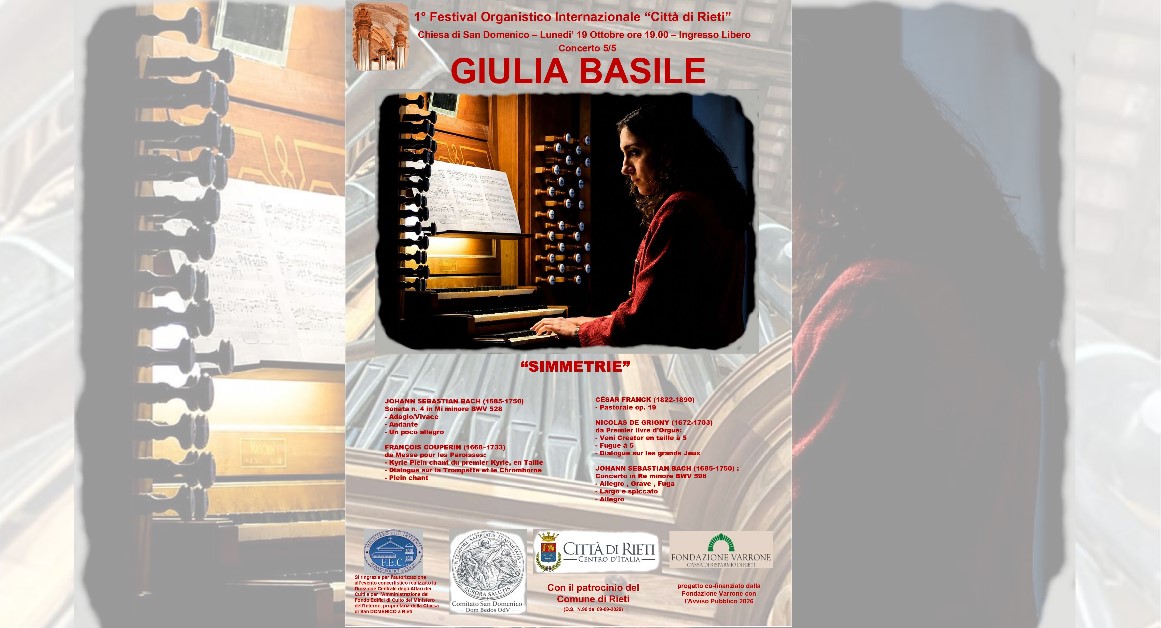 Ultimo appuntamento del primo Festival Organistico Internazionale a San Domenico il 19 ottobre